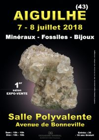 1er SALON MINERAUX FOSSILES BIJOUX d'AIGUILHE - HAUTE-LOIRE - AUVERGNE-RHONE-ALPES - FRANCE. Du 7 au 8 juillet 2018 à AIGUILHE. Haute-Loire.  10H00